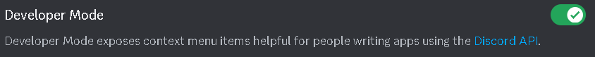 Discord Developer Mode